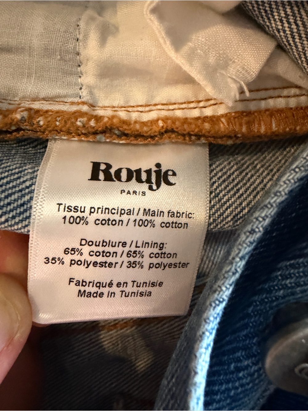 New Rouje Paris High Waisted Denim Shorts Adam size 2 FR34 - Picture 11 of 15